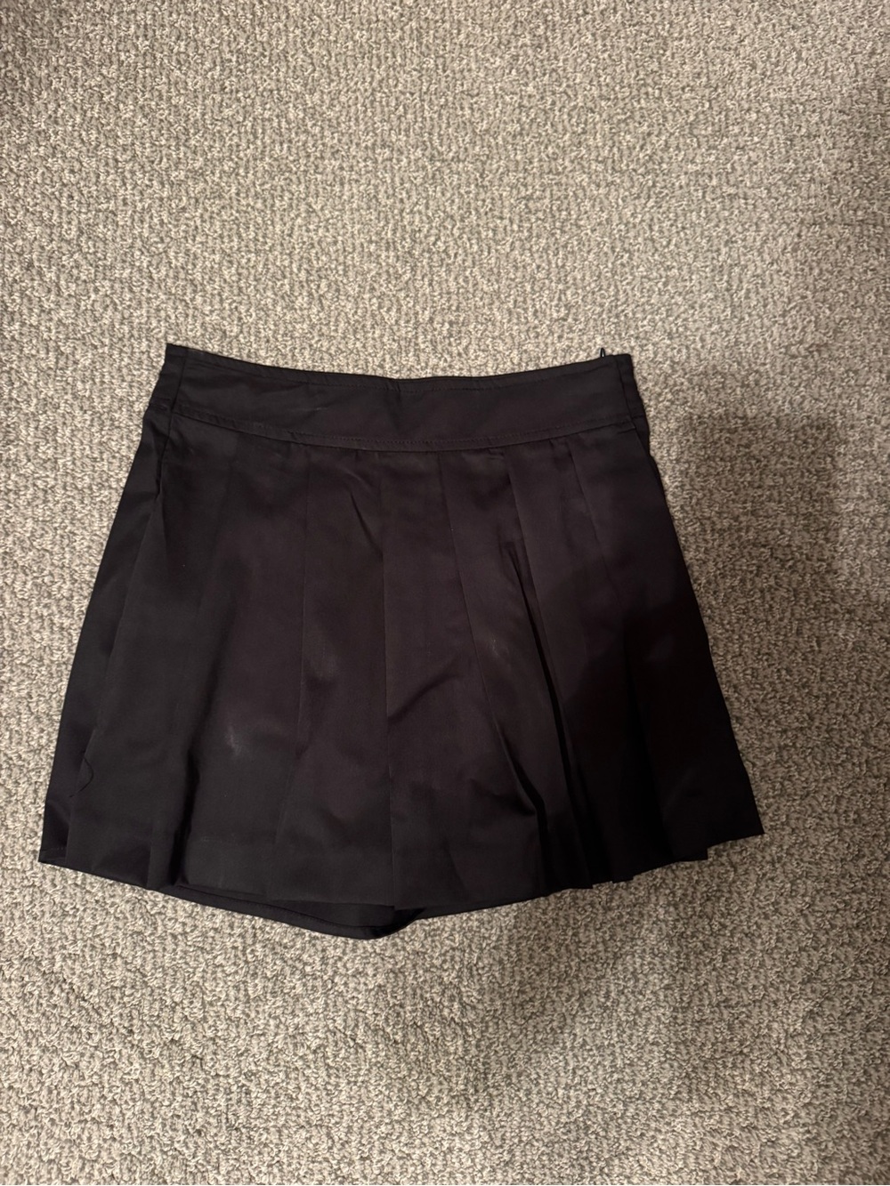 Black Pleated Mini Skort - Sleek Everyday Skort